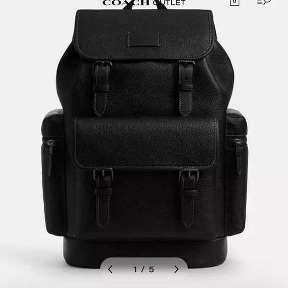 Coach | Bags | Coach Black Textured Mens Sprint Backpack  display picture 1